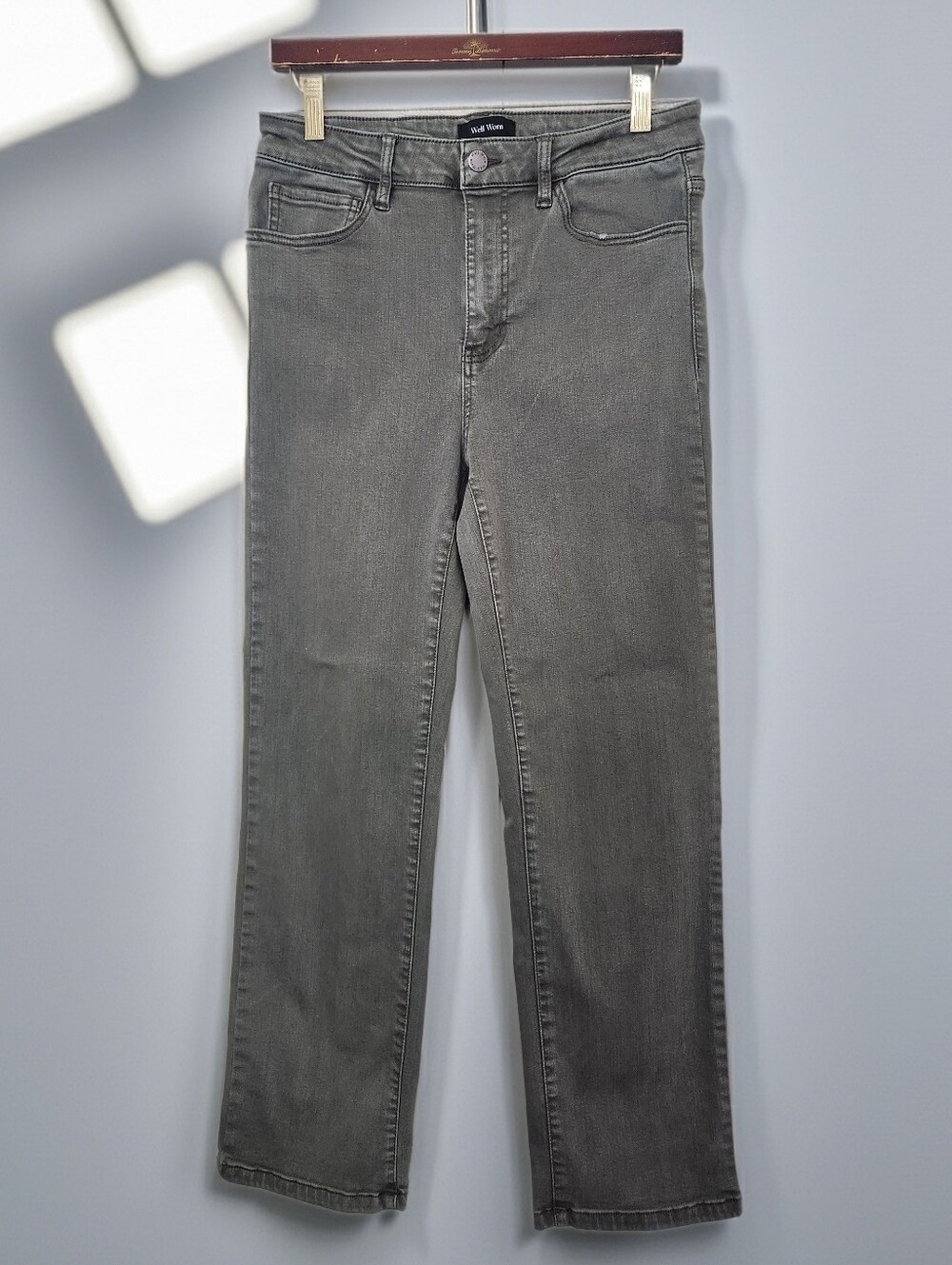 Well Worn High Rise Classic Fit Light Green Denim Casual Jeans Size 10